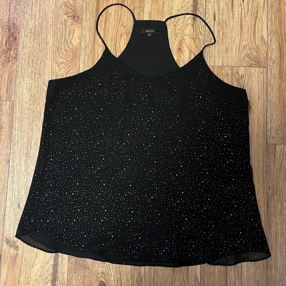 RW&Co. Speckled Cami Blouse (Large)